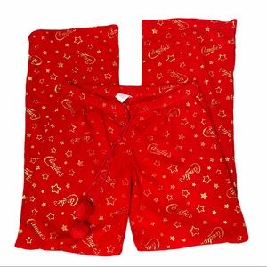 Candie’s Cute Pajama Pants Red and Gold